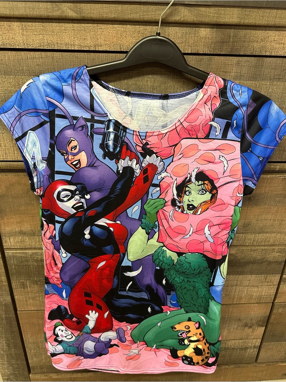 Blackmilk Batman Slumber Party Harley Quinn, Catwoman and Poison Ivy Tee